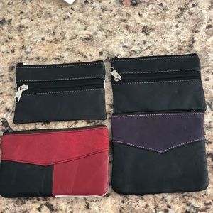 Make up or coin leather purses from Ecuador